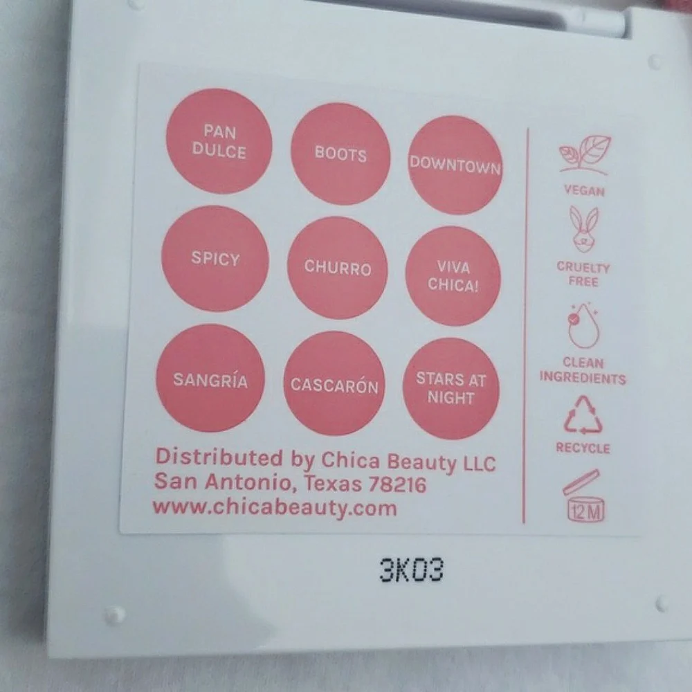 Chica Beauty Fiesta 9 pan mini eyeshadow palette